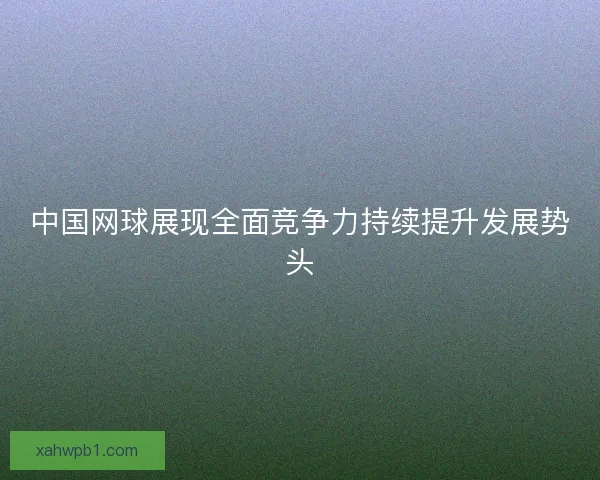 中国网球展现全面竞争力持续提升发展势头